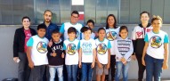 Professores e alunos ao final da visita