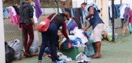 A comunidade se beneficiou do Varal Solidário