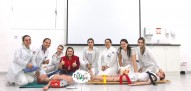 Professora Daniele Garcia e Acadêmicos de Enfermagem